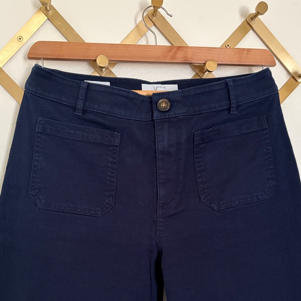 LOFT The Palmer Wide Leg Curvy Fit Pants